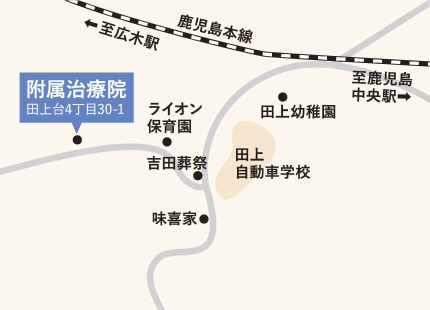 付属鍼灸治療院地図